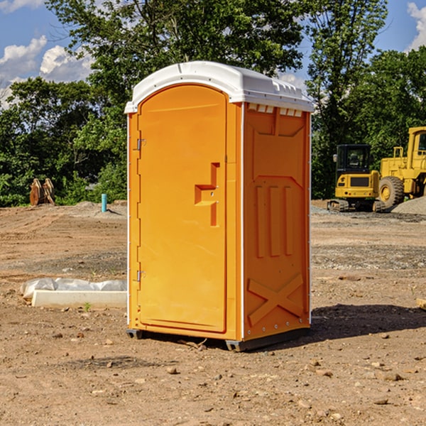 how often are the portable restrooms cleaned and serviced during a rental period in Del Rey